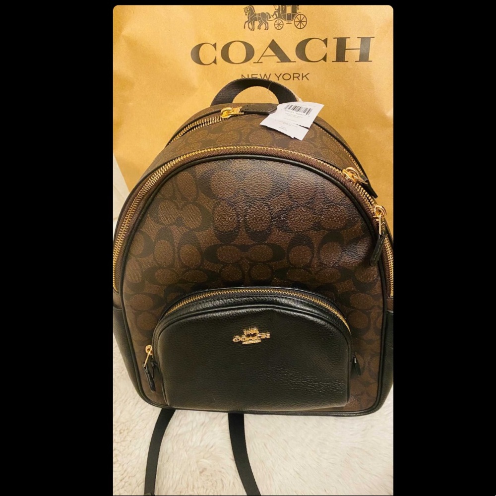 Coach leather backpack